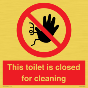 This toilet is closed for cleaning